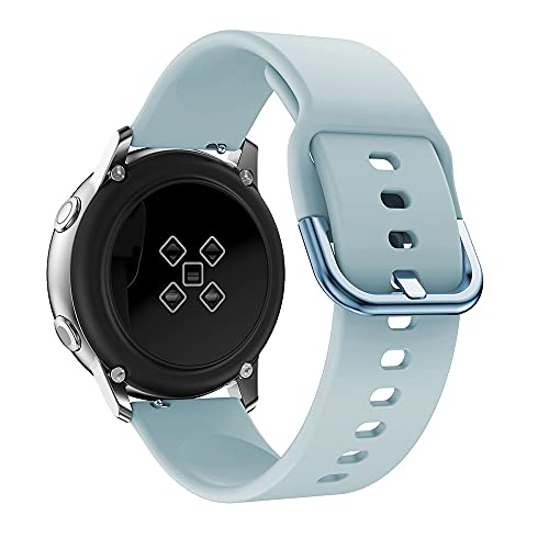 22mm Armband kompatibel für Samsung Galaxy Watch 3 45mm/Galaxy Watch 46mm/Gear S3 Frontier Classic Soft Silikon Sportarmband für Herren Damen,Light blue von KIMAIXA