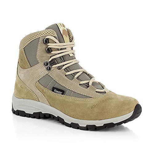 KIMBERFEEL Damen DODINA Wanderschuh aus Leder mit Vibram-Sohle, beige, 36 EU von KIMBERFEEL