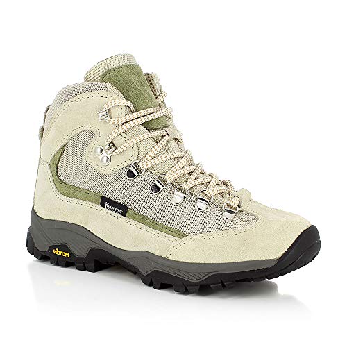 KIMBERFEEL Damen Denali Wanderschuh aus Leder mit Vibram-Sohle, beige, 40 EU von KIMBERFEEL