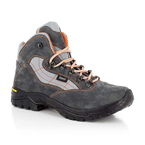 KIMBERFEEL Damen FLAINE Wanderschuh aus Leder, Vibram-Sohle, grau, 42 EU von KIMBERFEEL