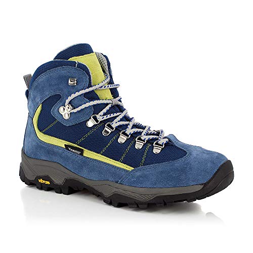 KIMBERFEEL Damen Denali Wanderschuh aus Leder mit Vibram-Sohle, blau, 36 EU von KIMBERFEEL