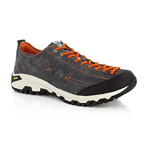 KIMBERFEEL Herren FOLIN Outdoor-Schuh/Multiaktivität aus Leder mit Vibram-Sohle mit Bergprofil, Orange, 45 EU von KIMBERFEEL