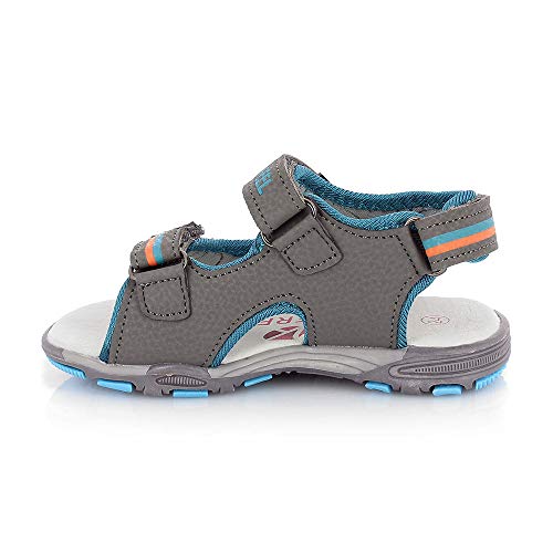 KIMBERFEEL Jungen Unisex Kinder Loulou Bunte Sandalen mit Komfortsohle aus Leder, blau, 25 EU von KIMBERFEEL