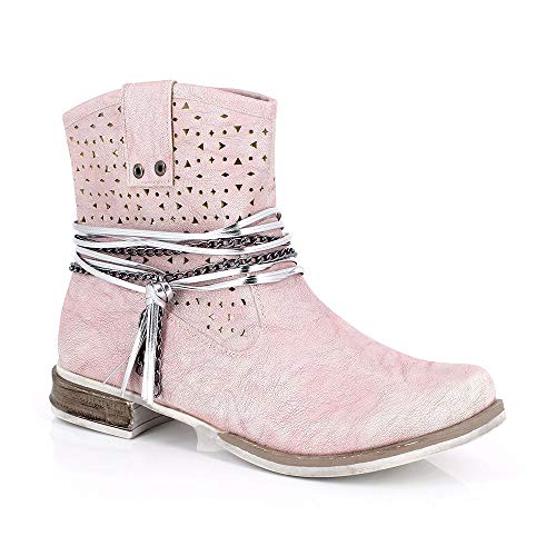 KIMBERFEEL Damen Margot Stiefeletten, Rosa, 41 EU von KIMBERFEEL