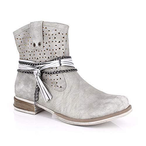 KIMBERFEEL Damen Margot Stiefeletten, grau, 38 EU von KIMBERFEEL