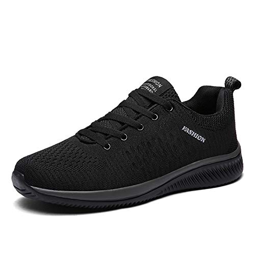 KIMIME PIKL Turnschuhe Herren Sportschuhe Atmungsaktiv Leichte Laufschuhe Walkingschuhe Komfort Fitness Gym Sports Sneaker Im Freien Freizeit Schuhe Schwarz von KIMIME PIKL
