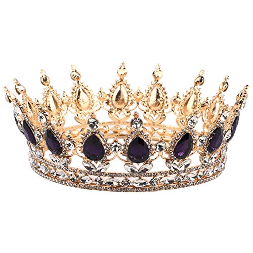 Böse Königin Krone Erwachsener Geburtstag Krone Frauen Legierung Hochzeit Haarschmuck Tiara Runde Krone Handgemachte Braut Prom Schmuck von KIMISS