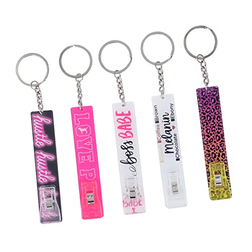 KIMISS 5-teiliges Set Kartenhalter, Kontaktloser Geldautomaten-Kartenextraktor, Langnagel-Kartenextraktor-Schlüsselanhänger mit Kartenzieher von KIMISS