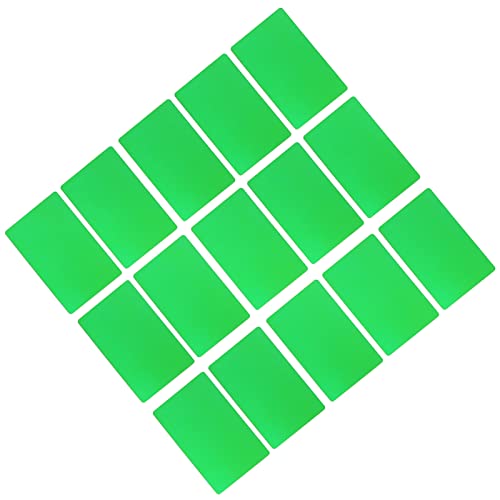 KIMISS 50 Stück Visitenkarten, Lasergravur, Wasserfest, Tragbar, Aluminiumplatte, Aluminium-Visitenkartenrohlinge, Blau und Verschleißfest, Visitenkarte für Blaue Firmenkarten, von KIMISS