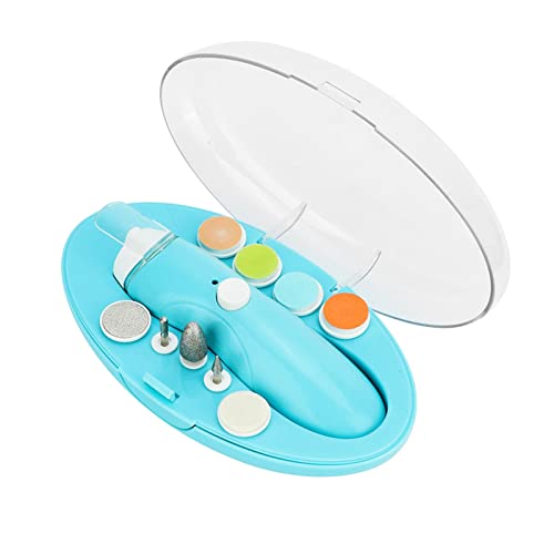KIMISS 9 In 1 USB -Lade -Nagelbohrer Elektrische Nagelfeile für Sichere Maniküre und Pediküre; Einstellbare Geschwindigkeit 0-6800 U/min; Ideal für Babys & Erwachsene; Beinhaltet Speicherbox von KIMISS