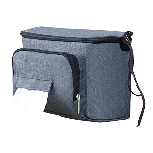 KIMISS Baby Kinderwagenstasche, Kinderwagen Hanging Bag Storage Baby Multifunktional Großer Capaci -Aufbewahrungsorganisatoren Mommy Accessoires Sky Blue Rose Rot Schwarz Grau Hanging Windel Tasse von KIMISS