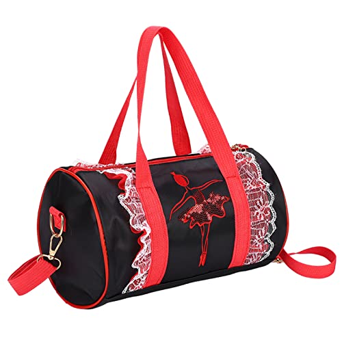 KIMISS Ballett Handtasche - Ballerina Pailled Dance -Umhängetasche mit Verstellbarem Riemen (Schwarzes kurzes Garn) von KIMISS