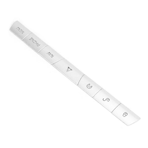 Multimedia-Bedienknopf-Aufkleber,7 Stück Multimedia Panel Button Cover Aufkleber Silber Aluminiumlegierung Dash Button Repair Kit Passend für XF 2012 Bis 2015 Multimedia-Bedienknopf-Aufkleber,7 Stück Multimedia Panel Button Cover Aufkleber Silber Aluminiumlegierung Dash Button Repair Kit Passend für XF 2012 Bis 2015 von KIMISS