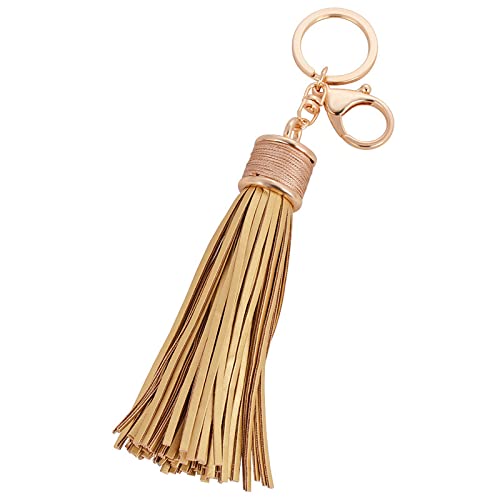 KIMLUD Tasche Schlüsselringe Lederquaste Zinklegierung Schlüsselanhänger Autoanhänger Taschenanhänger Kleines Geschenk Schmuck Mädchen Gold KIMLUD Tasche Schlüsselringe Lederquaste Zinklegierung Schlüsselanhänger Autoanhänger Taschenanhänger Kleines Geschenk Schmuck Mädchen Gold von KIMLUD