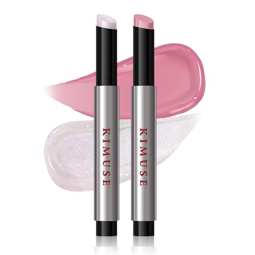KIMUSE Juicy & Glowy Lip Balm Duo, Getönter Lippenpflegestift, strahlend frisch, glänzend, Nährender Lippenbalsam, Vegan & Tierversuchsfrei von KIMUSE