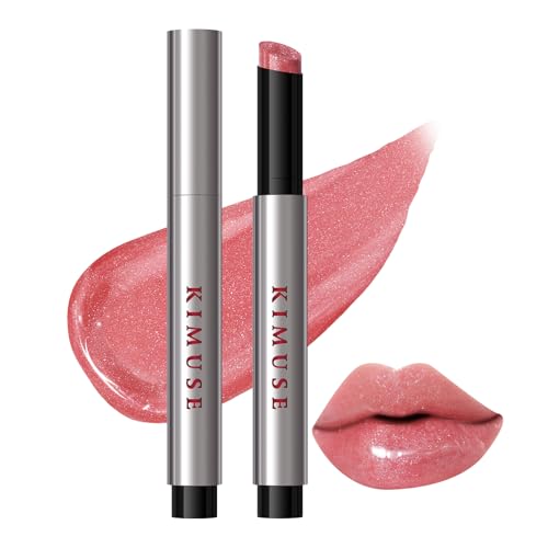 KIMUSE Lip Plumper, Hydrating Korean Lip Gloss, Getönter Lippenpflegestift, glänzend, Nährender Lippenbalsam, strahlend frisch, Vegan & Tierversuchsfrei von KIMUSE