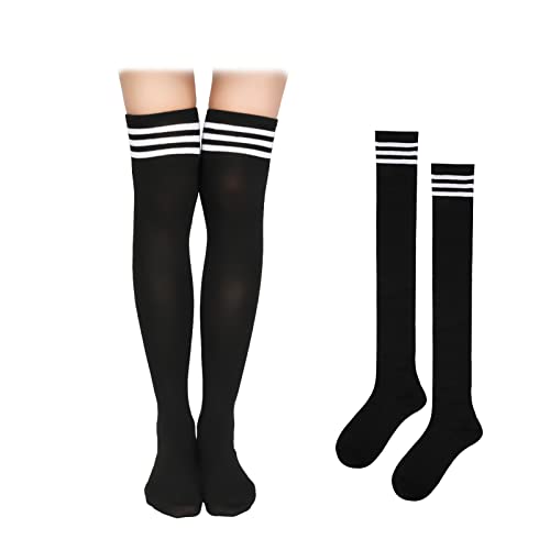 KINBOM 60cm / 23.6inch 1 Paar Damen Extra Lange Socken Oberschenkelhohe Socken, Baumwolle Weich Kniestrümpfe Lange Strümpfe Damen Overknee für Mädchen Alltagskleidung von KINBOM