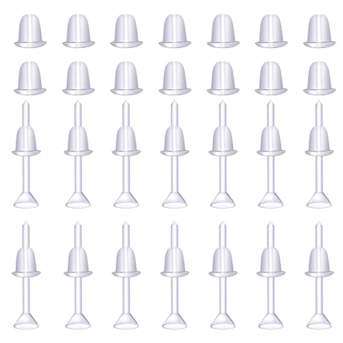 KINBOM 100 Paar Ohrring Rücken, Silikon Ohrring Verschluss Silikon Ohrring Stopper Ohrring Stecker Verschluss Plastic Earring Backs Ohrstecker für Sport Frauen Männer Ohrring DIY,4mm Becherköpfig KINBOM 100 Paar Ohrring Rücken, Silikon Ohrring Verschluss Silikon Ohrring Stopper Ohrring Stecker Verschluss Plastic Earring Backs Ohrstecker für Sport Frauen Männer Ohrring DIY,4mm Becherköpfig von KINBOM