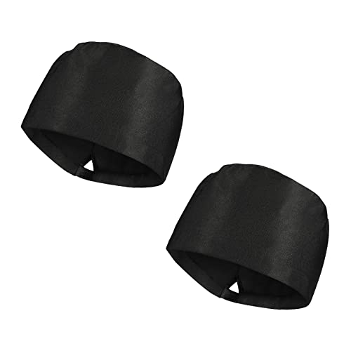 KINBOM 2 Stück Kochmütze, Verstellbare Atmungsaktive Mesh-Küchen-Kochmützen Mesh-Top-Restaurant-Hut für Männer und Frauen (Schwarz) von KINBOM