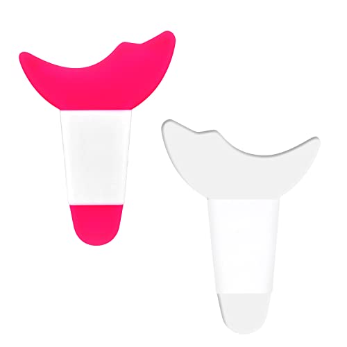 KINBOM 2 Stück Mascara Shield, Silikon Wimpernlifting Pads Eyelash Shield Hilfswerkzeuge Verhindern Make-up-Rückstände für Frauen Mädchen Augen-Make-up (Rosa, Transparent) von KINBOM