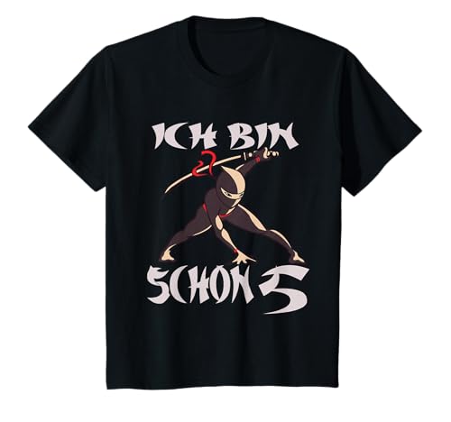 Kinder Kinder Fünfjähriger 5. Geburtstag Ich bin 5 Ninja T-Shirt Kinder Kinder Fünfjähriger 5. Geburtstag Ich bin 5 Ninja T-Shirt von KINDERGEBURTSTAG DECKO KLEIDUNG NINJA 5 JAHRE