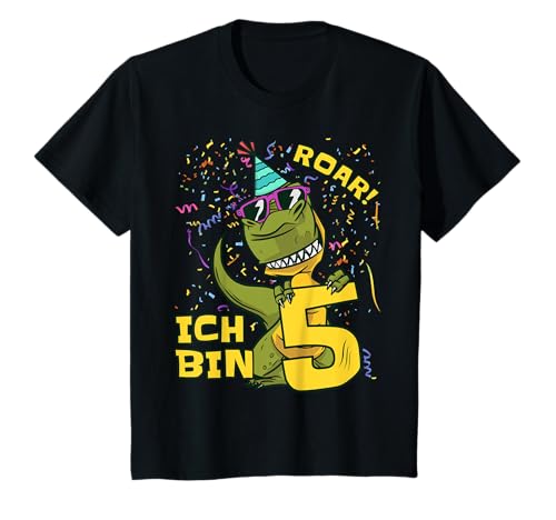 Kinder Roar! Ich bin 5 | 5. Geburtstag | T-Rex Dino T-Shirt von KINDERSTRAHLEN Outfits For Kids