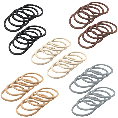 KINDOYO 50 Stück Elastische Haarbänder - Haargummi Damen Elastisch Stirnband Für Pferdeschwanz Halter Haaraccessoires für Frauen und Mädchen von KINDOYO