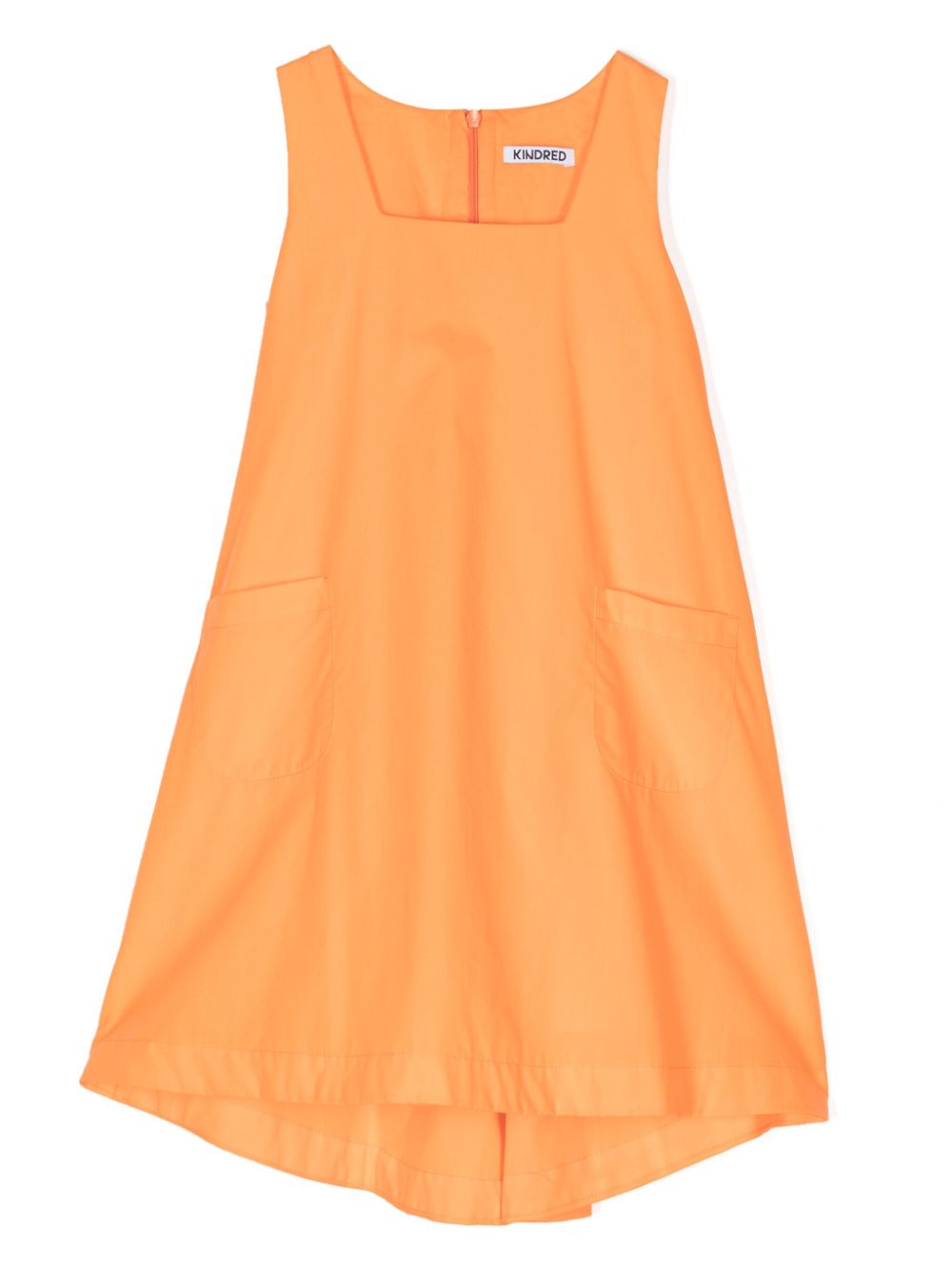 KINDRED Bio-Baumwoll-Kleid mit eckigem Ausschnitt - Orange von KINDRED