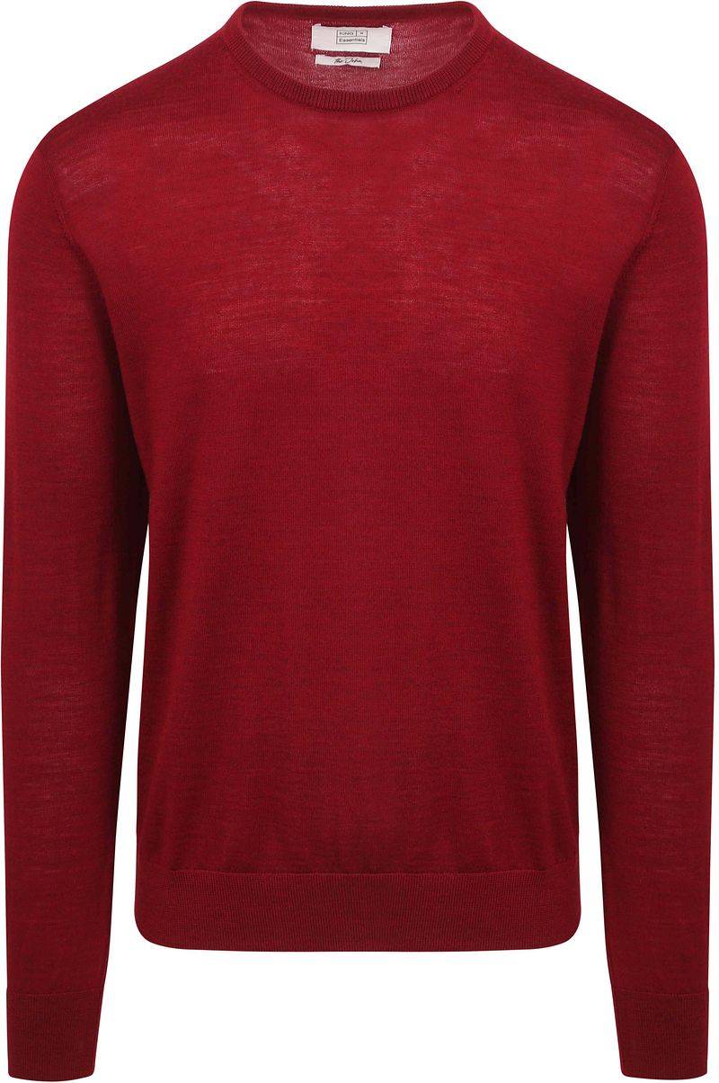 King Essentials The John Pullover Merino Rot - Größe XXL von KING Essentials