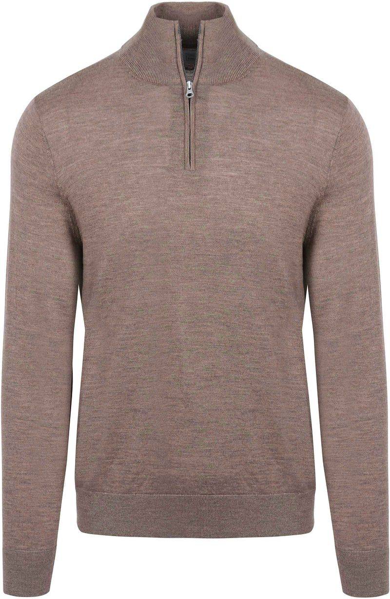 King Essentials The Michael Half Zip Pull Merino Braun - Größe XL von KING Essentials