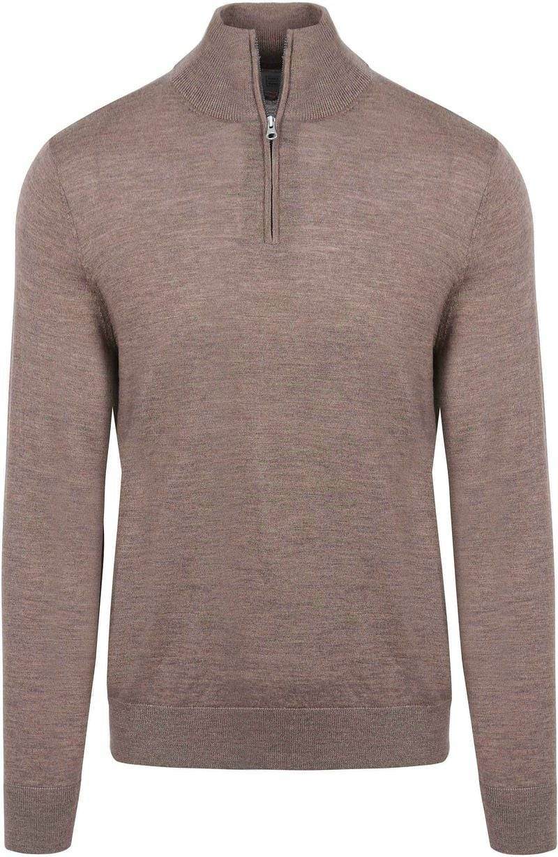King Essentials The Michael Half Zip Pull Merino Braun - Größe XXL von KING Essentials