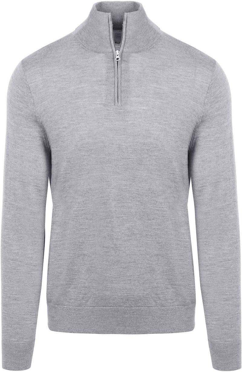 King Essentials The Michael Half Zip Pull Merino Grau - Größe L von KING Essentials