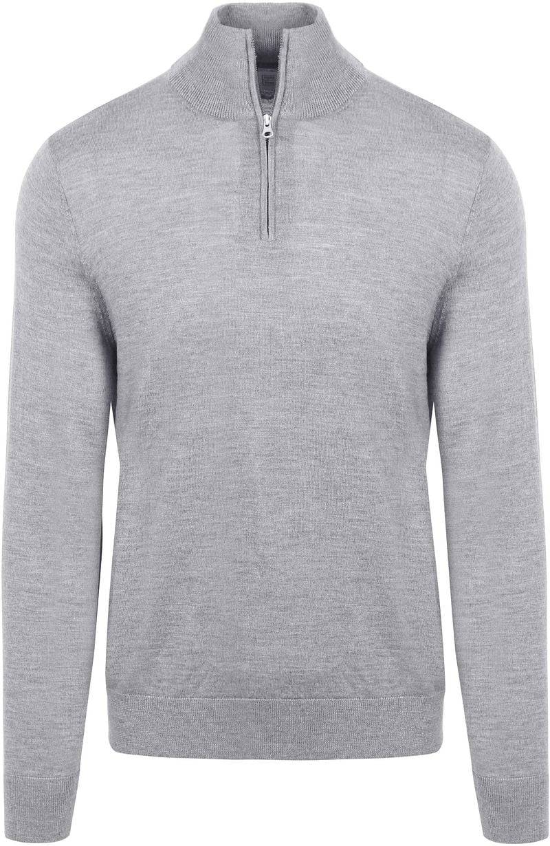 King Essentials The Michael Half Zip Pull Merino Grau - Größe M von KING Essentials