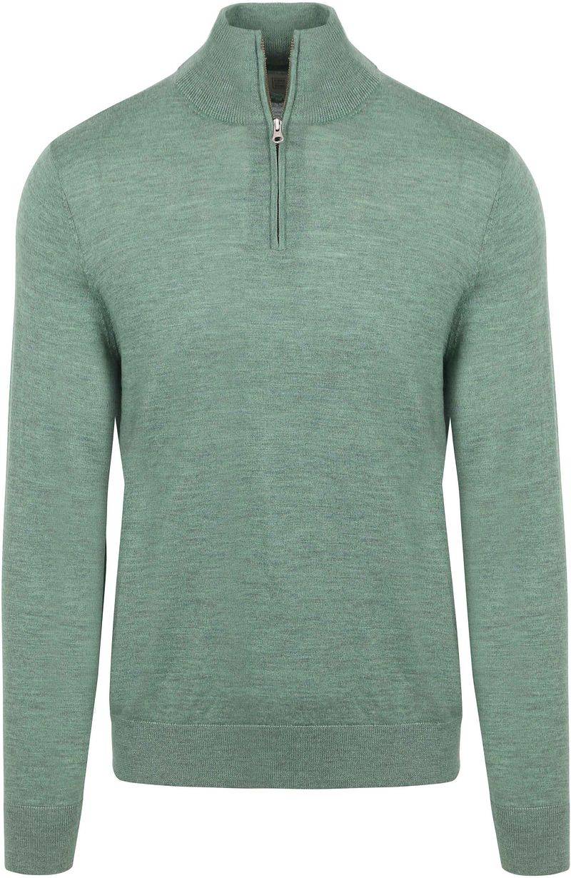 King Essentials The Michael Half Zip Pull Merino Grün - Größe M von KING Essentials
