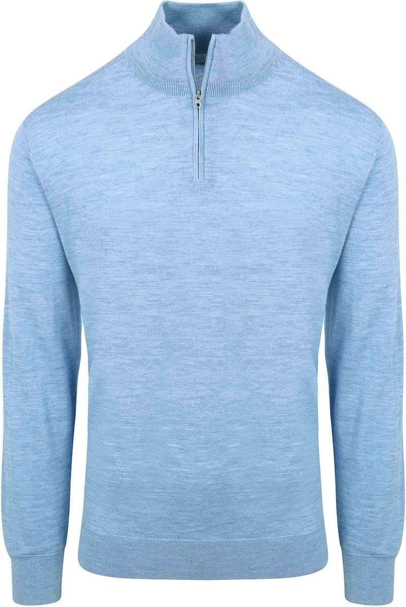 King Essentials The Michael Half Zip Pull Merino Hellblau - Größe XL von KING Essentials