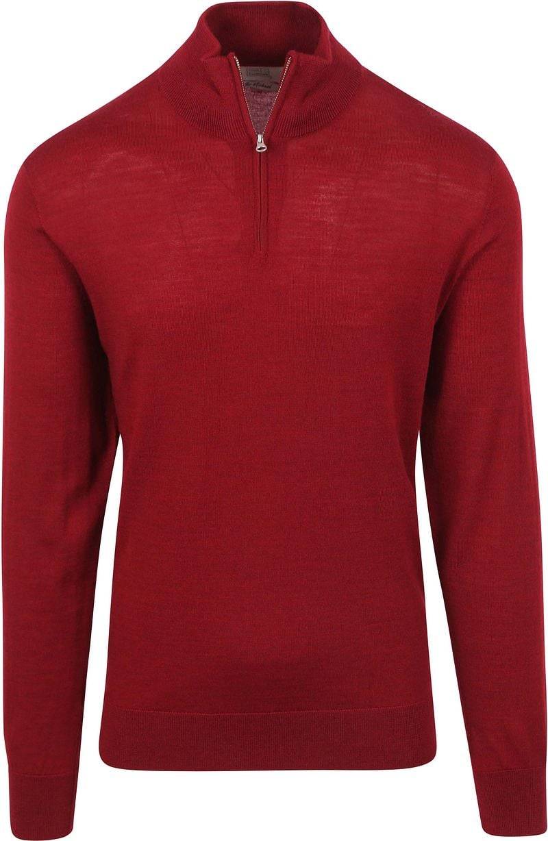King Essentials The Michael Half Zip Pull Merino Rot - Größe XXL von KING Essentials