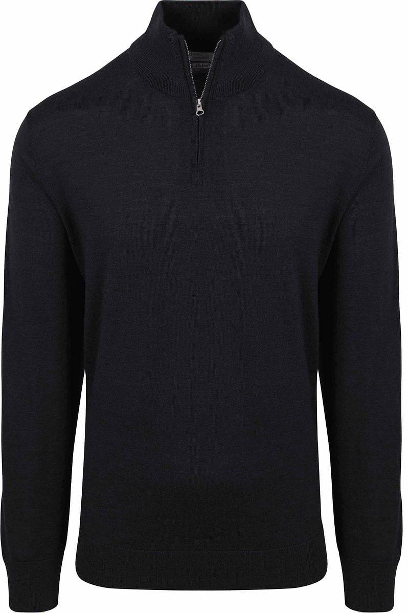 King Essentials The Michael Half Zip Pull Merino Schwarz - Größe M von KING Essentials