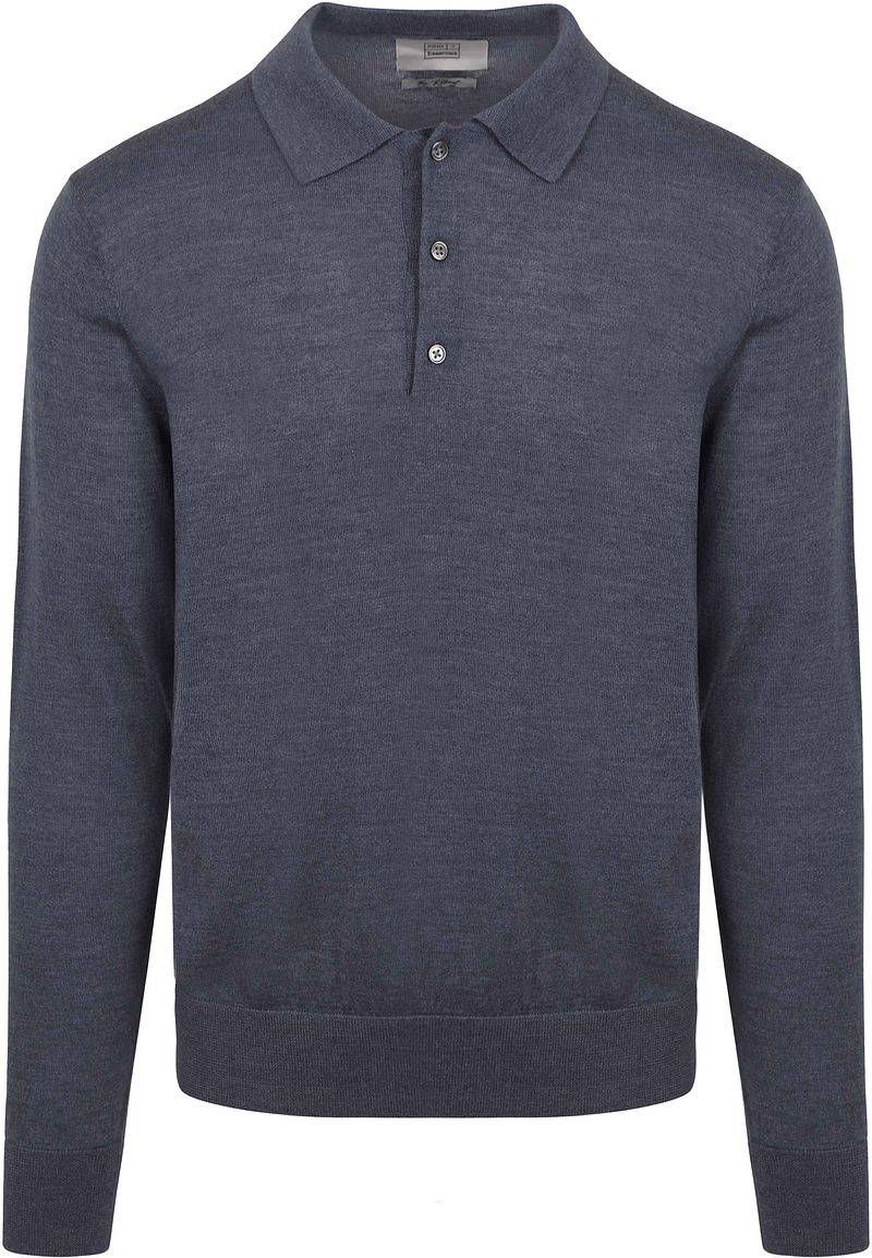 King Essentials The Robert Long Sleeve Poloshirt Merino Anthrazit - Größe S von KING Essentials