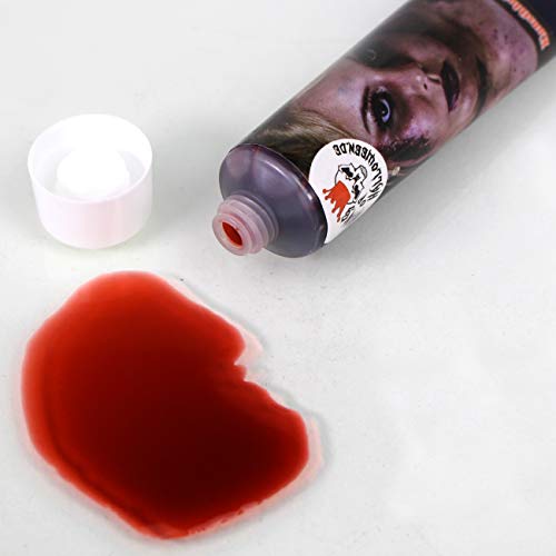 King of Halloween Kunstblut 4 x 30ml dunkles Halloween Premium-Filmbluttube, Zombie Schminke, Vampir Schmicke, Fakeblut, Fastnacht King of Halloween Kunstblut 4 x 30ml dunkles Halloween Premium-Filmbluttube, Zombie Schminke, Vampir Schmicke, Fakeblut, Fastnacht von KING OF HALLOWEEN.DE