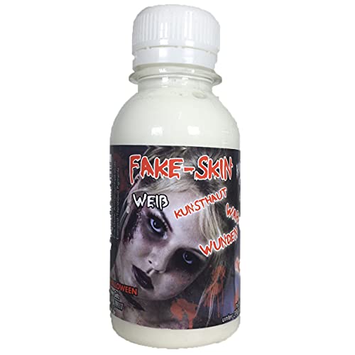 King of Halloween Latexmilch, Kunsthaut, FX Schminke, Halloween Make Up, Zombie Make Up, Wunden und Narben herstellen (100 ml, weiß) von KING OF HALLOWEEN.DE