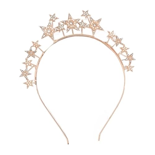 KING TREMELLA Vintage Stirnband Braut Kopfschmuck Party Requisiten Atemberaubende Krone Auffälliges Stirnband Stirnbänder Tiara im koreanischen Stil von KING TREMELLA