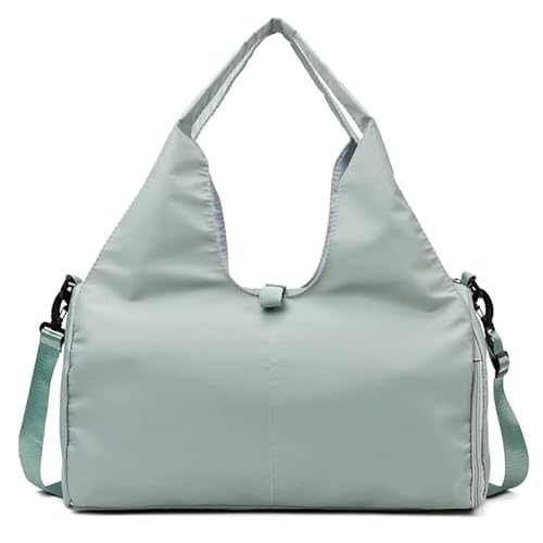 Turnbeutel für Frauen Reise Duffel Schulter Wochenende Taschen mit Schuhfach Sport Yoga Tote Bag Turnbeutel für Frauen, grün von KING TREMELLA