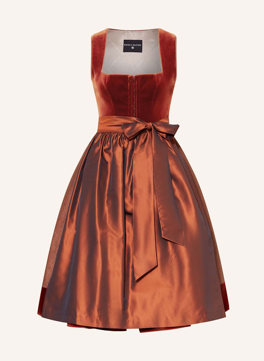 Kinga Mathe Dirndl Tuzla Mit Glitzergarn rot von KINGA MATHE