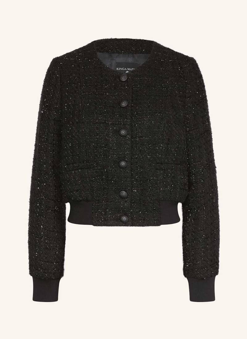 Kinga Mathe Trachtenjacke Luna Aus Bouclé schwarz von KINGA MATHE