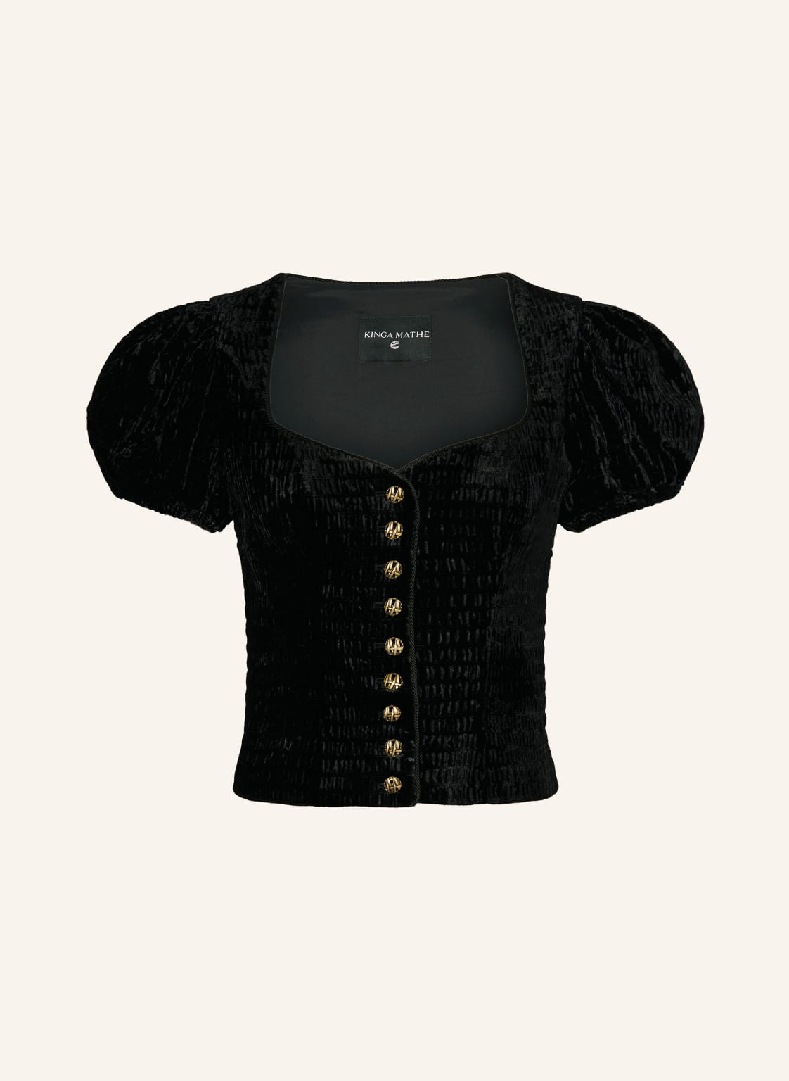 Kinga Mathe Trachtenmieder Juna Aus Samt schwarz von KINGA MATHE