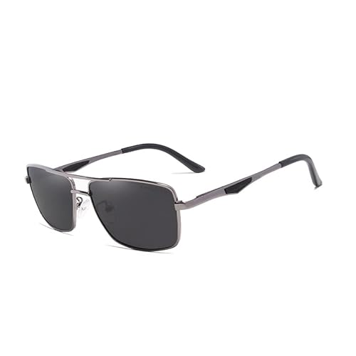 KINGSEVEN 2023 Marke Klassische quadratische polarisierte Sonnenbrille Herren Driving Männliche Sonnenbrille Brille UV-Blockierung Oculos N7906 (Pistole Grau) von KINGSEVEN