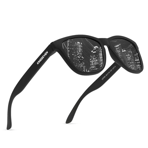 KINGSEVEN Classic Polarized Sunglasses for Women Men Driving Fishing Sun Glasses UV Protection LC759-A1 (Black gray) von KINGSEVEN