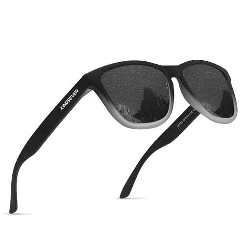 KINGSEVEN Klassische polarisierte Sonnenbrille für Frauen Männer Autofahren Angeln Sonnenbrille UV-Schutz LC759 (Gradient Grey) von KINGSEVEN