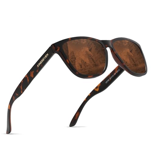 KINGSEVEN Classic Polarized Sunglasses for Women Men Driving Fishing Sun Glasses UV Protection LC759-A3 (Leopard brown) von KINGSEVEN