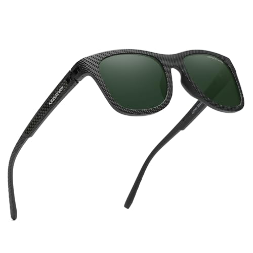 KINGSEVEN Modische polarisierte Sonnenbrille für Männer und Frauen, UV400-Schutz, ultraleicht, zum Radfahren, Autofahren, Angeln745-B2 (B2-Dark green) von KINGSEVEN